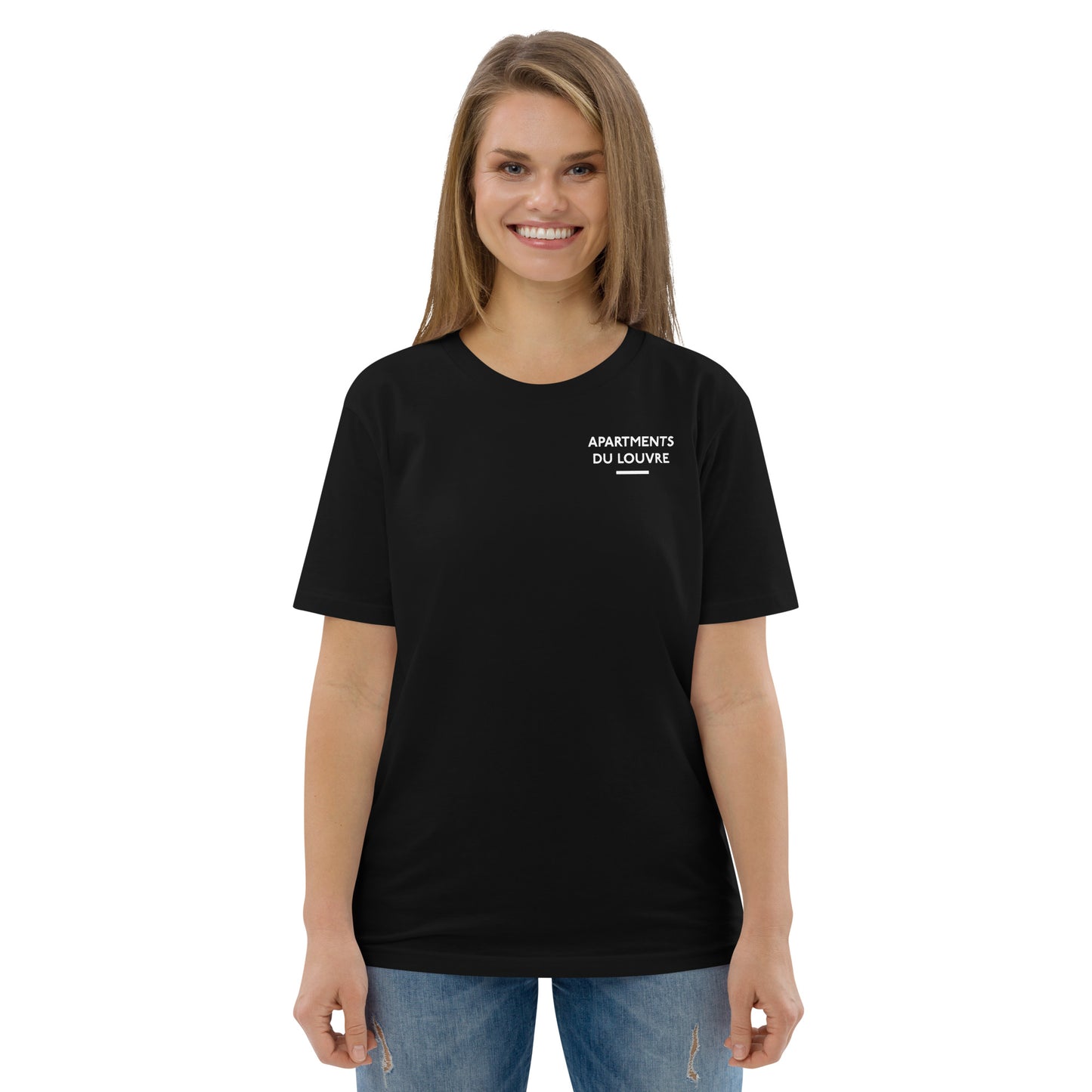 Apartments du Louvre - Unisex Organic Cotton T-shirt (Black)